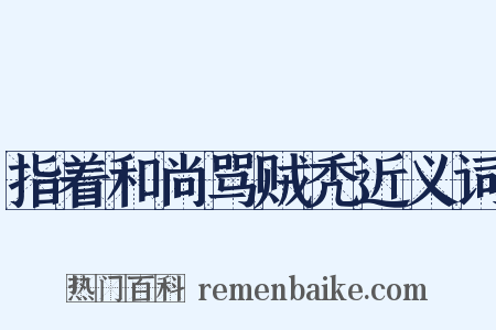 指着和尚骂贼秃近义词是什么意思的图片